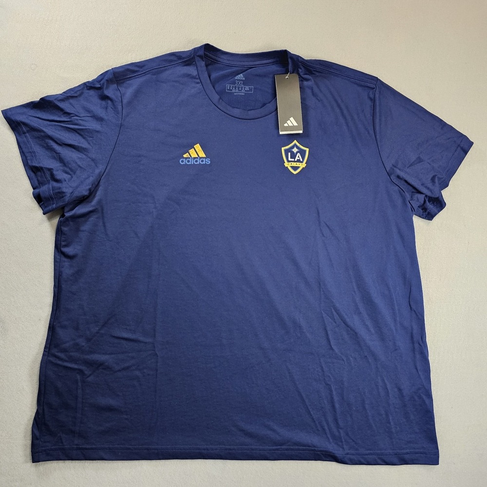Adidas LA Galaxy T Shirt Mens 3XL Blue AEROREADY MLS Soccer NWT